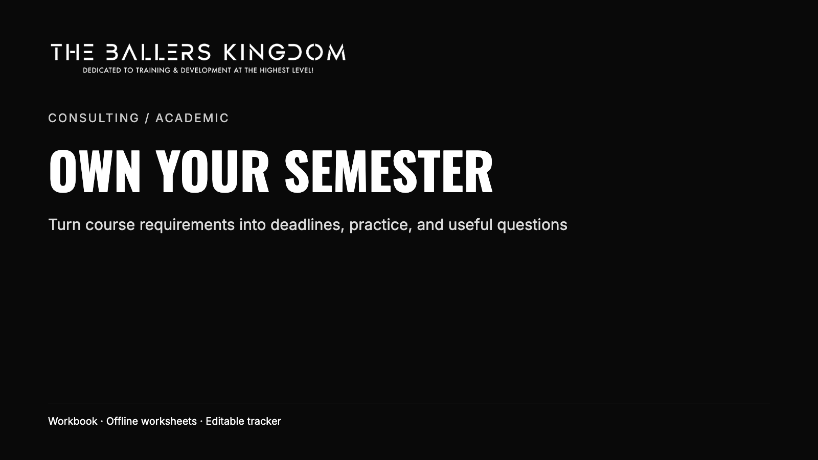 Own Your Semester cover