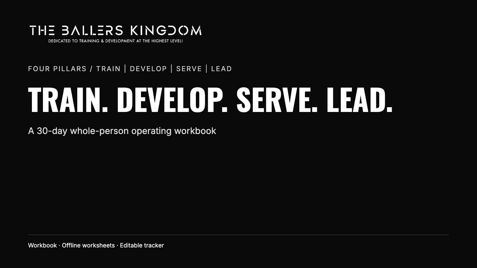 Train. Develop. Serve. Lead. cover