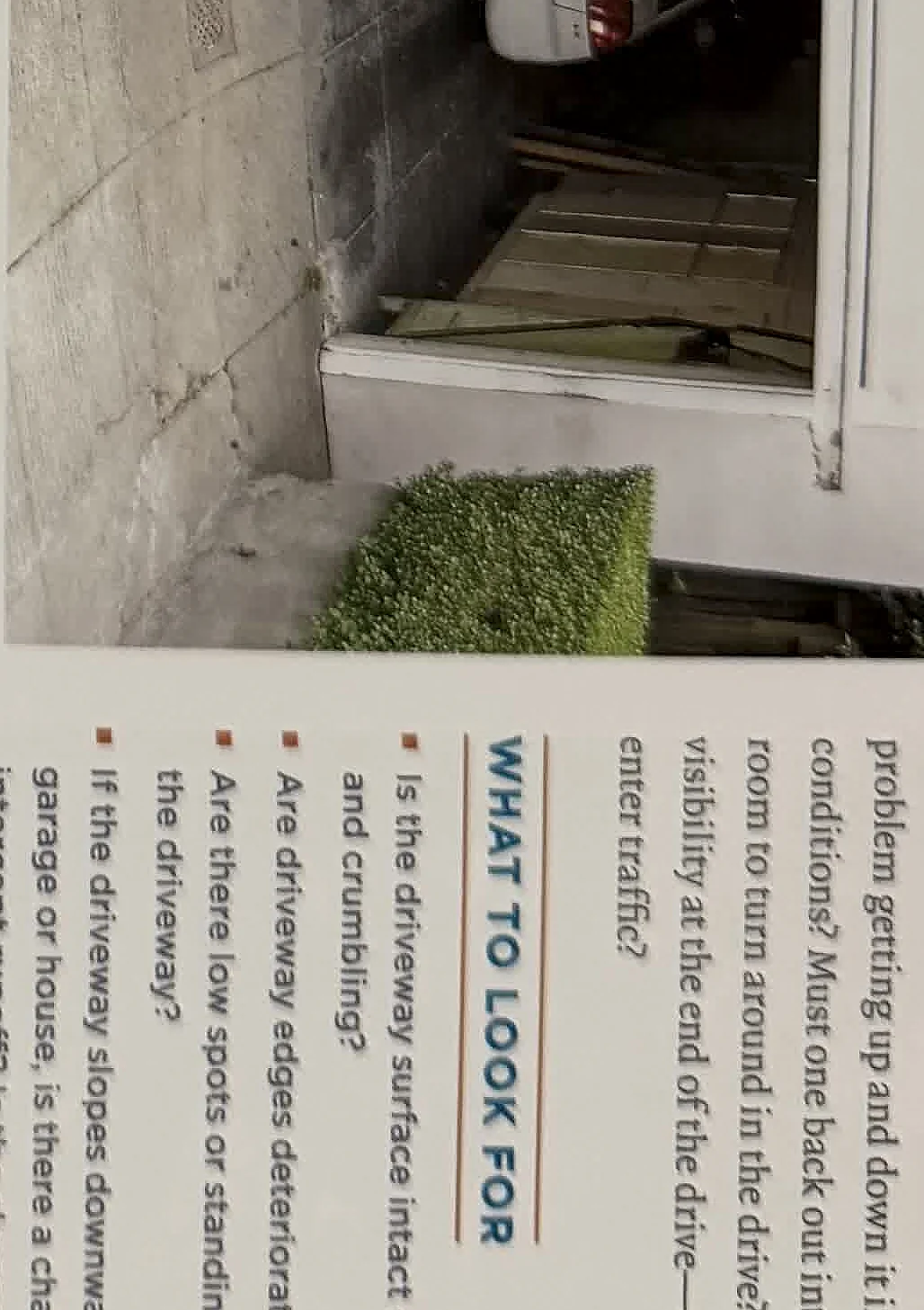 A cropped textbook photo showing concrete and exterior opening conditions.